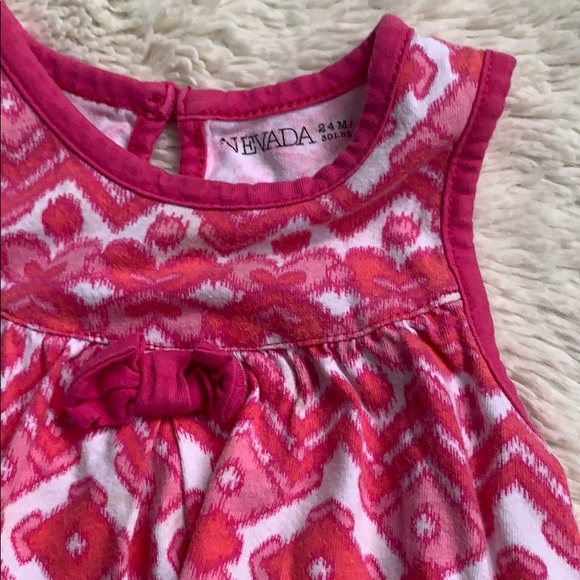 Pink patterned summer dress - Picture 3 of 3